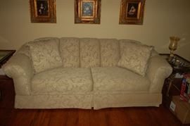 Cream colored sofa