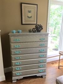 Painted chest and hardware