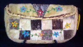 Alaskan Sealskin Beaded Purse 