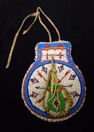 Beaded medicine pouch