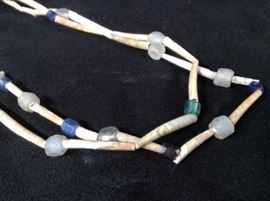 Dentalia Shell Trade Bead Necklace Old