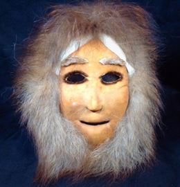 Eskimo Leather and fur molded mask