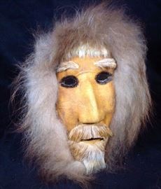 Leather and fur molded mask