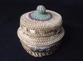Makah woven basket