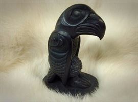 Gary Minaker Argillite Eagle Carving
