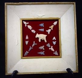 Goat Fetish And 20 Arrowheads