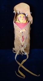 Leather papoose doll