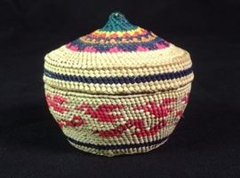 Liz Happynook Makah Lidded Basket