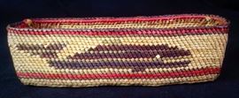 Whale theme oblong woven basket
