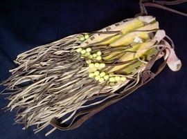 Oto Leather Drawstring Bag Antique 