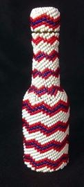 Paiute Beaded bottle zig zag design