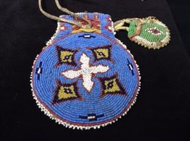 Plains Indian Beaded Pouch 