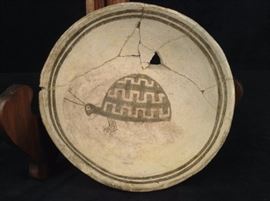 Prehistoric Mimbres Bowl With Ladybug Design 