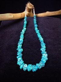 Rough or Raw Turquoise Bead necklace