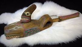 Tlingit Whale Effigy Rattle