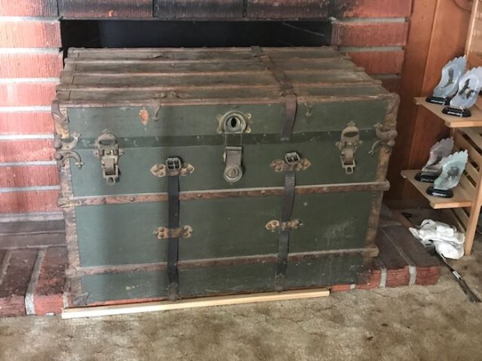 Very large antique trunk