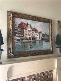 Oil painting in gilt frame