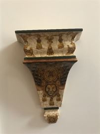 Detail of painted wall sconce