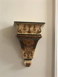 Detail of painted wall sconce