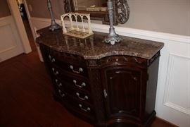 Bernhardt marble topped buffet