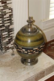 John Richard metal lidded-urn