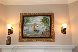 Oil painting in gilt frame