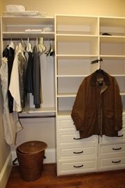 Men's suites and jacket, woven laundry basket