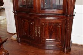 Detail of the lighted china cabinet