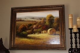 Dan Austine framed oil painting