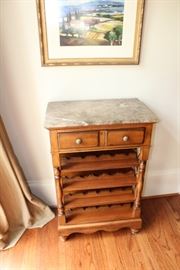 Drexel Heritage marble-topped wine stand