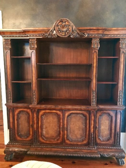 Still available - Formal Bookcase over credenza