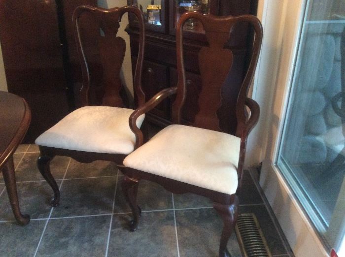 2 of 4 Queen Anne dining chairs