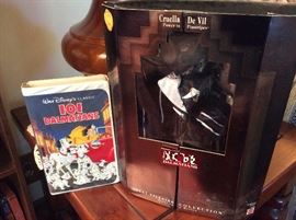 101 Dalmatians VHS and Cruella De Vil Power in Pinstripes ~ Great Villains Collection