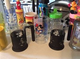 Mickey Mouse cups, child's drinking cups