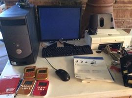 Dell Desktop Computer, keyboard, printer