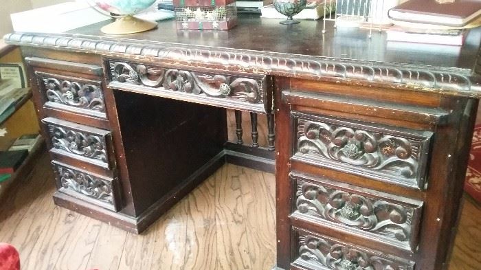 Carved Spanish style desk