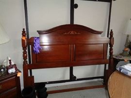 queen head & foot board & frame, no mattresses