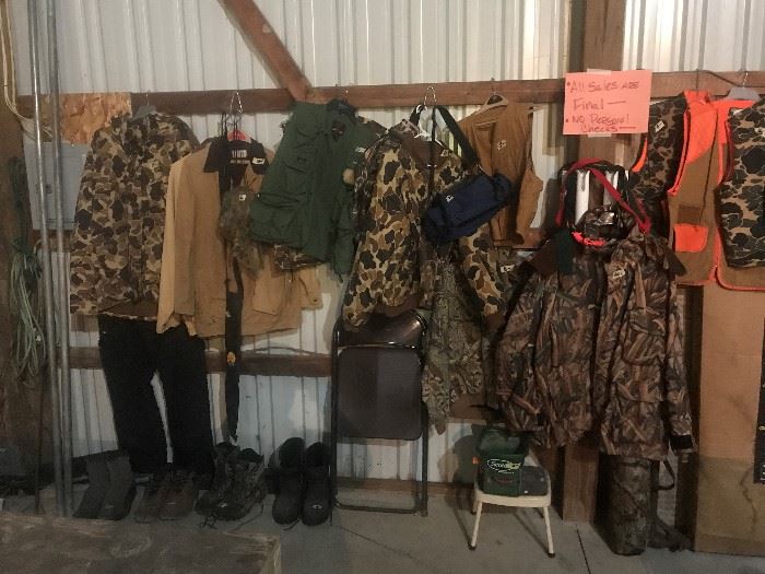Hunting gear.  Owner hunted birds.