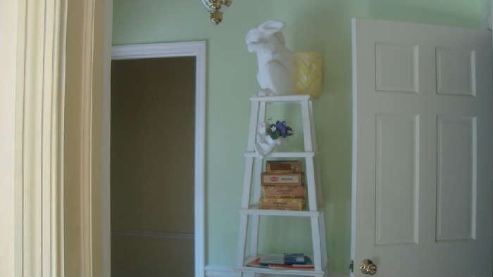 one of several tiered shelves