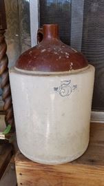 antique 5 gallon western stoneware jug