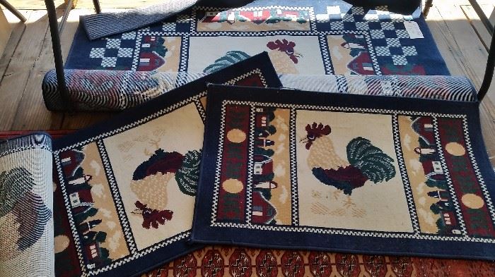 rooster and chicken rugs