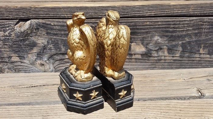 syroco wood eagle bookends