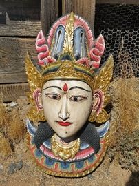 hand painted indonesian mask