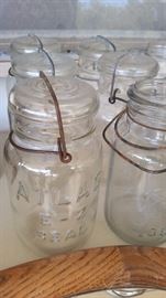 vintage Ball and Atlas canning jars