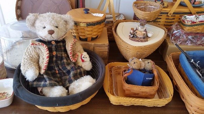huge longaberger collection and boyds bears