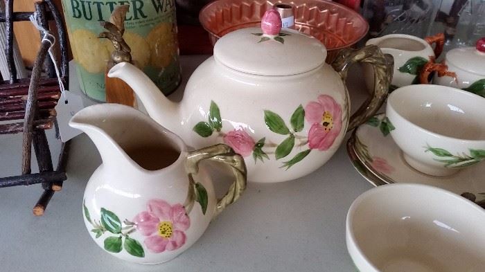 franciscan ware tea pot and extras