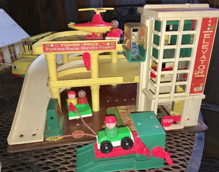 Fisher Price Little People parking garage/service center (bell still rings when you turn the handle on the elevator)