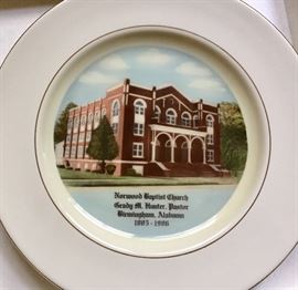 Northwood Baptist Church in Birmingham commemorative plate 