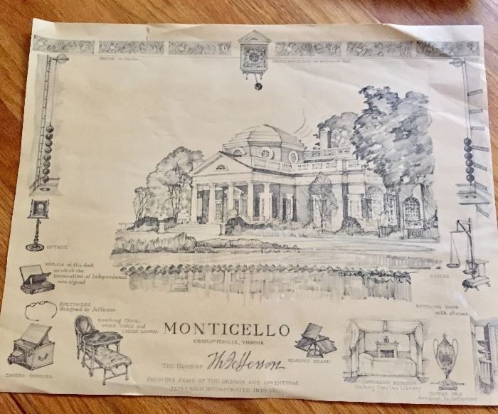 Old Monticello souvenir map