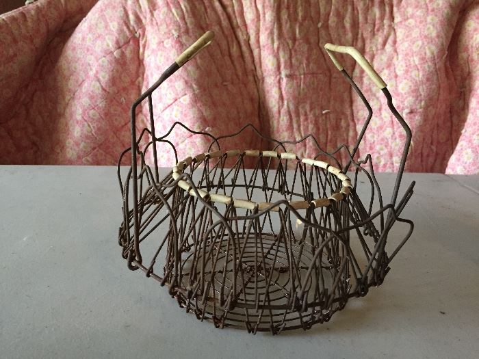 antique egg basket, one of many 